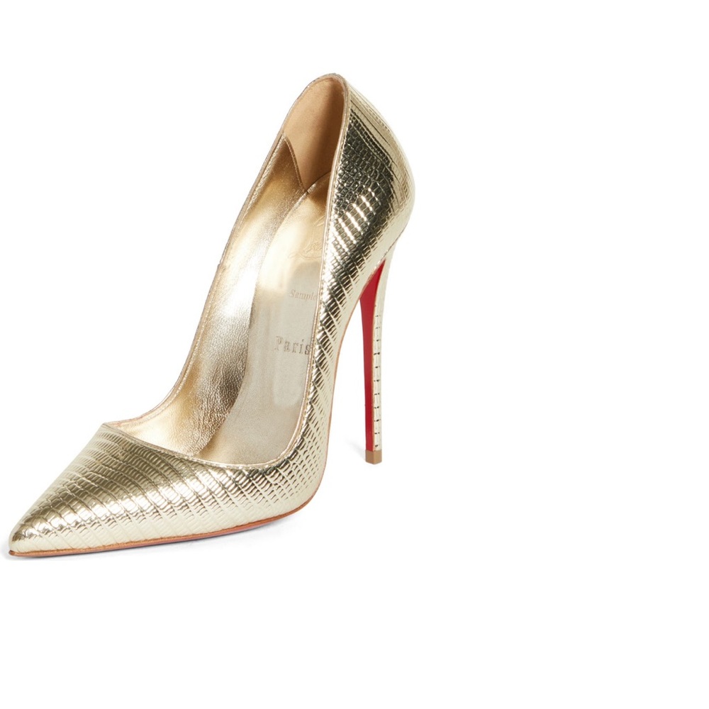 Christian Louboutin So Kate Metallic Pointed Toe Pump